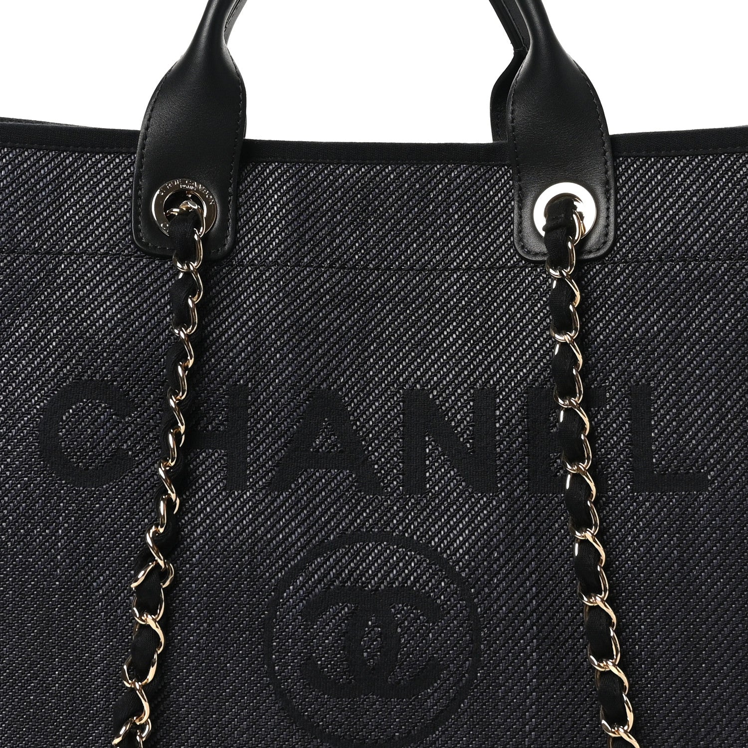 Chanel Woven Straw Raffia Large Deauville Tote  Black 8 of 10
