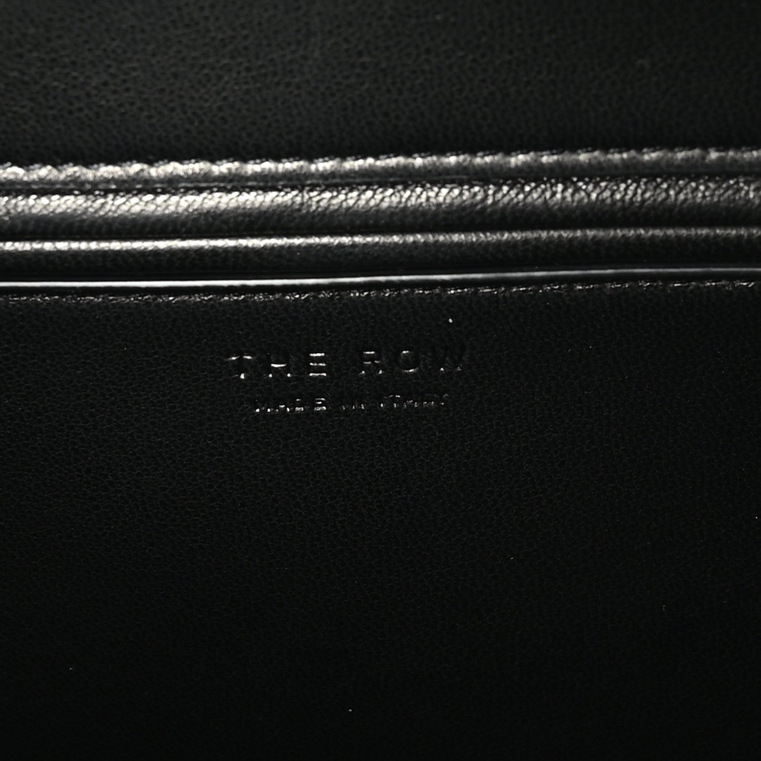 The Row Lambskin Flat Tote Black 6 of 10