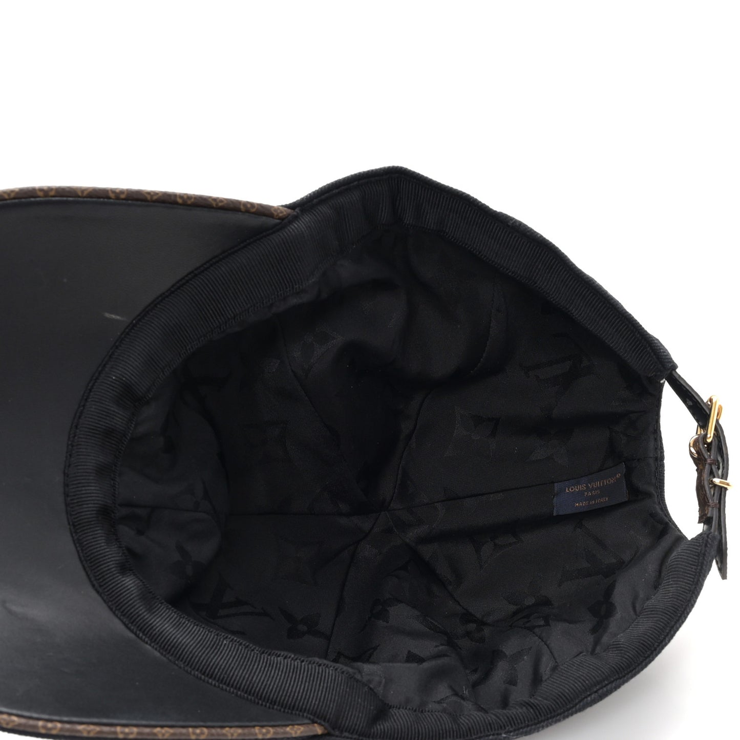 Monogram Cotton Jacquard Embroidered LV Day Cap L Black