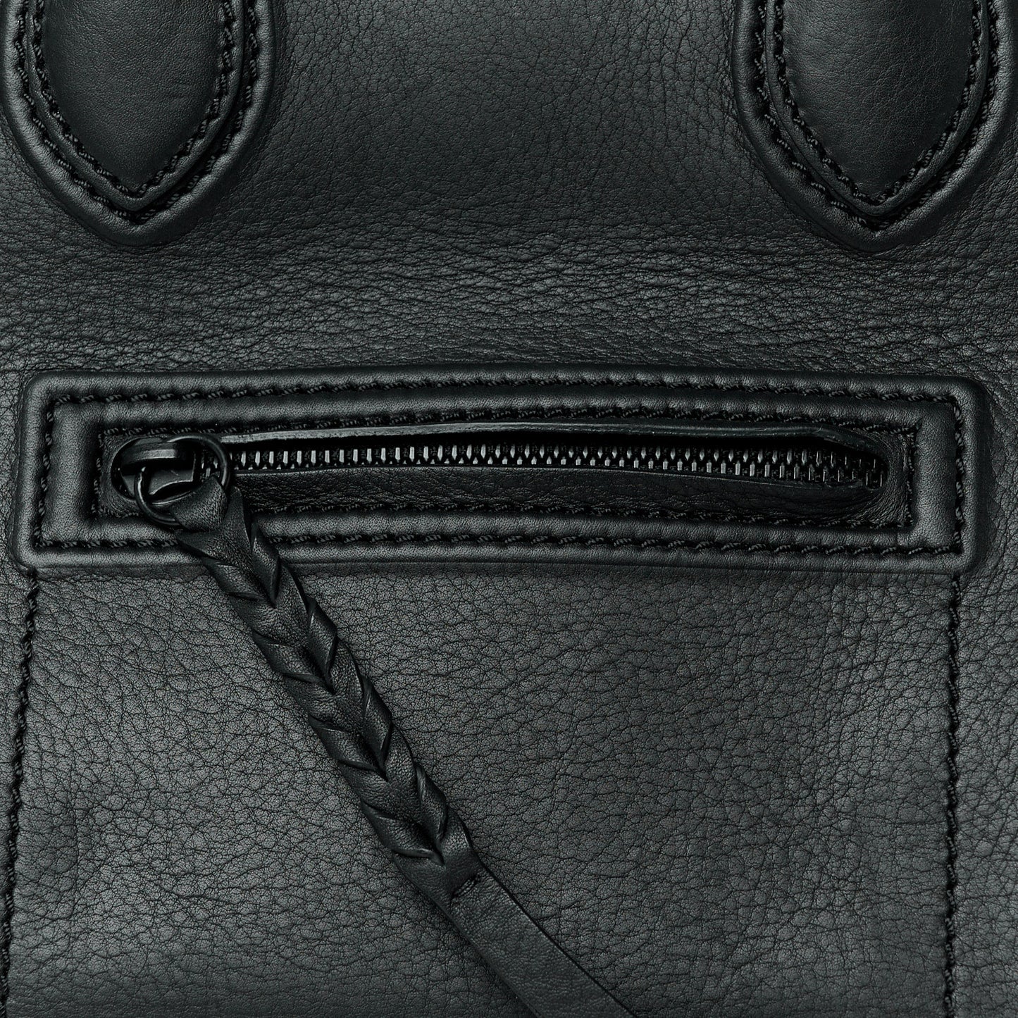 Grained Calfskin Medium Phantom Luggage Black