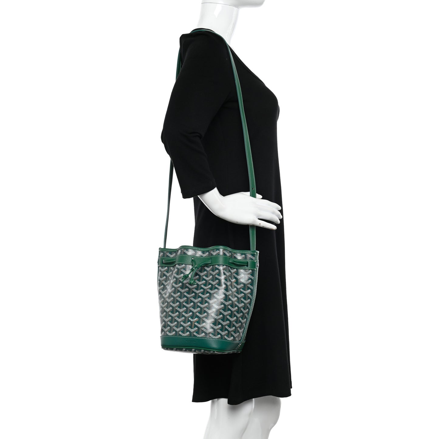 Goyardine Petit Flot Bucket Bag PM Green