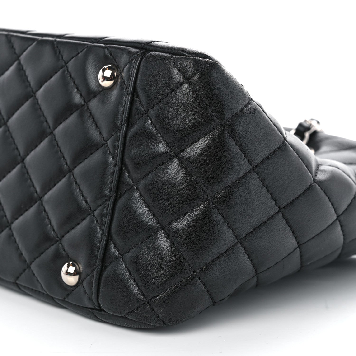Chanel Lambskin Surpique Chevron Small Tote Black 10 of 10