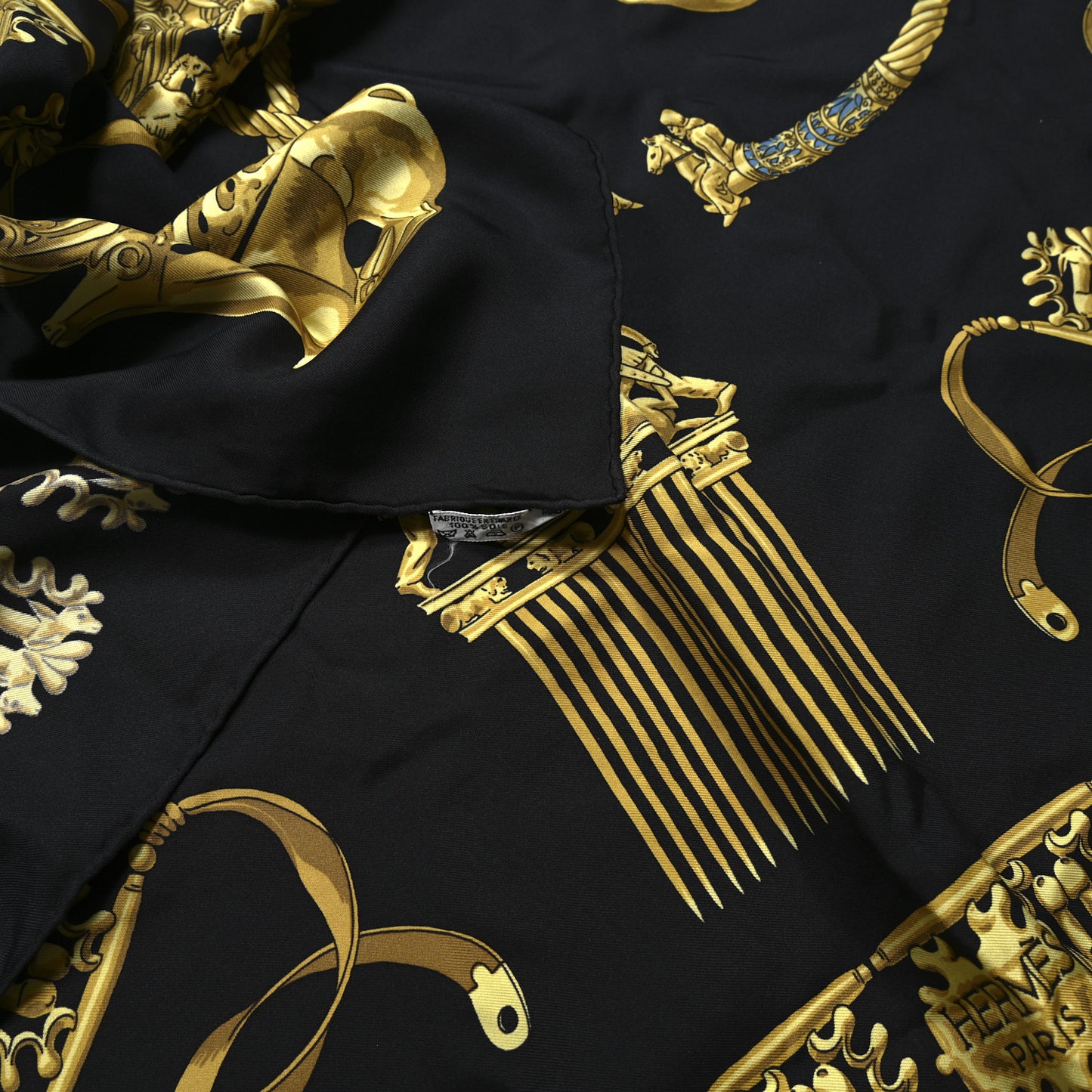 Silk Mousseline Les Cavaliers D'Or Scarf 90