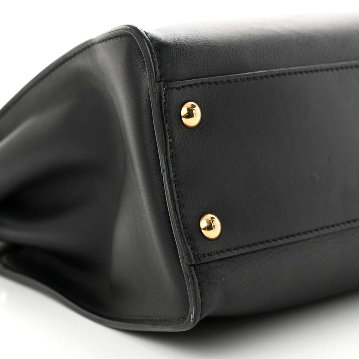 Vitello Seta Shiny Nappa Medium Peekaboo Iconic Satchel Black