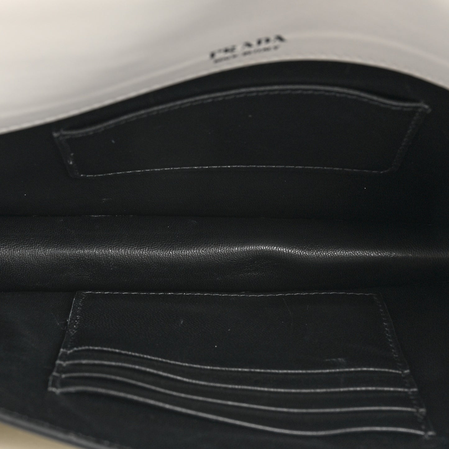 Saffiano City Calfskin Mini Envelope Bag White