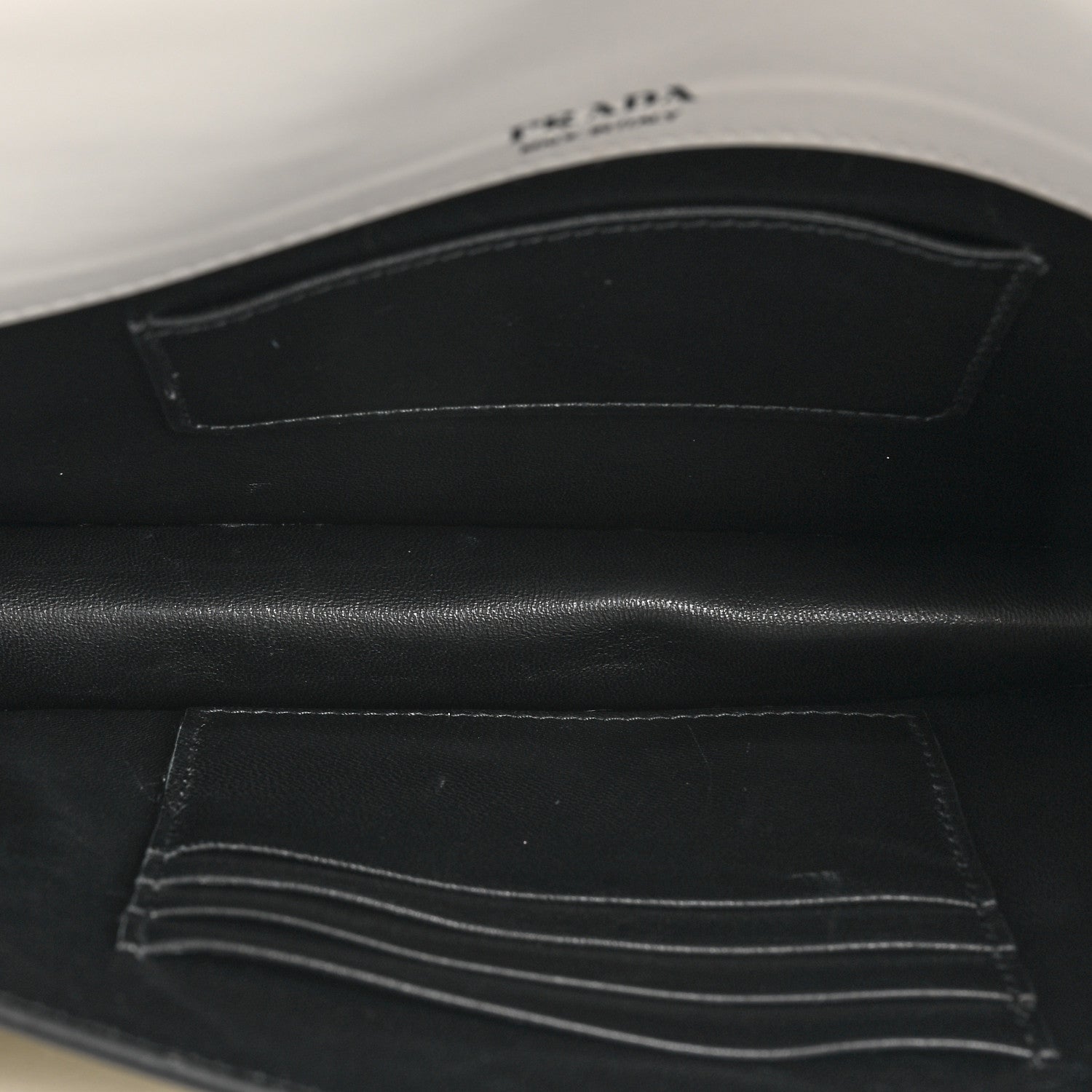 Prada Saffiano City Calfskin Mini Envelope Bag White 5 of 8