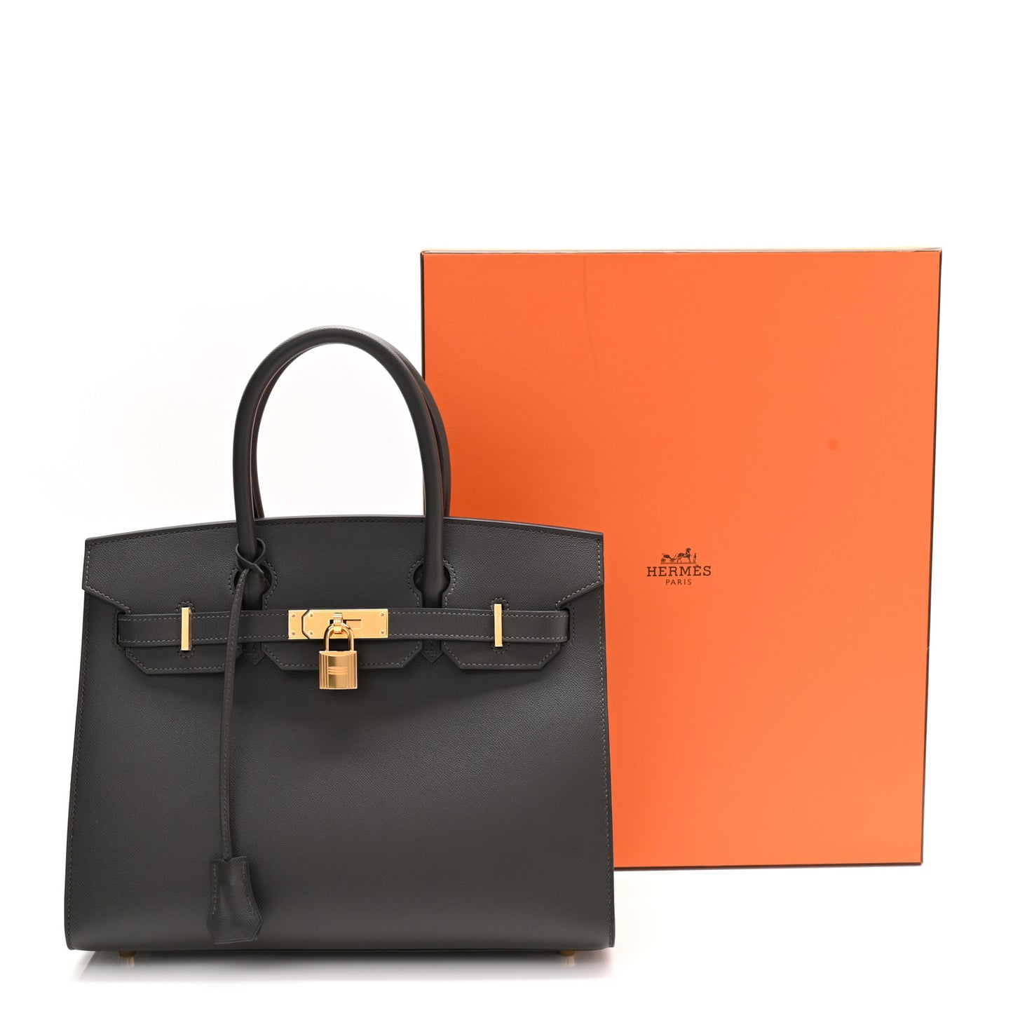 Grained Monsieur Birkin Sellier 30 Graphite