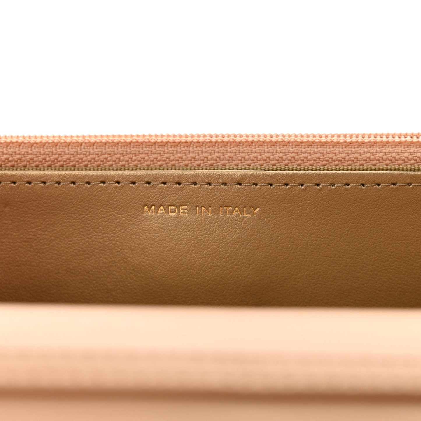 Lambskin Quilted CC Pearl Crush Wallet on Chain WOC Beige