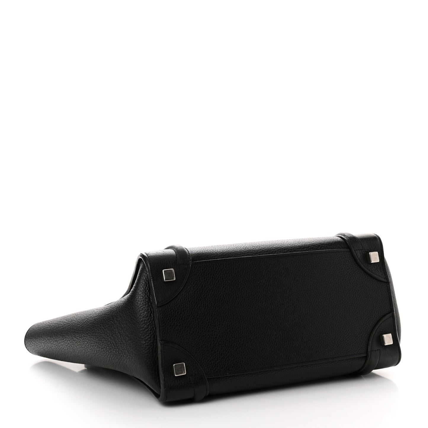 Drummed Calfskin Micro Luggage Black