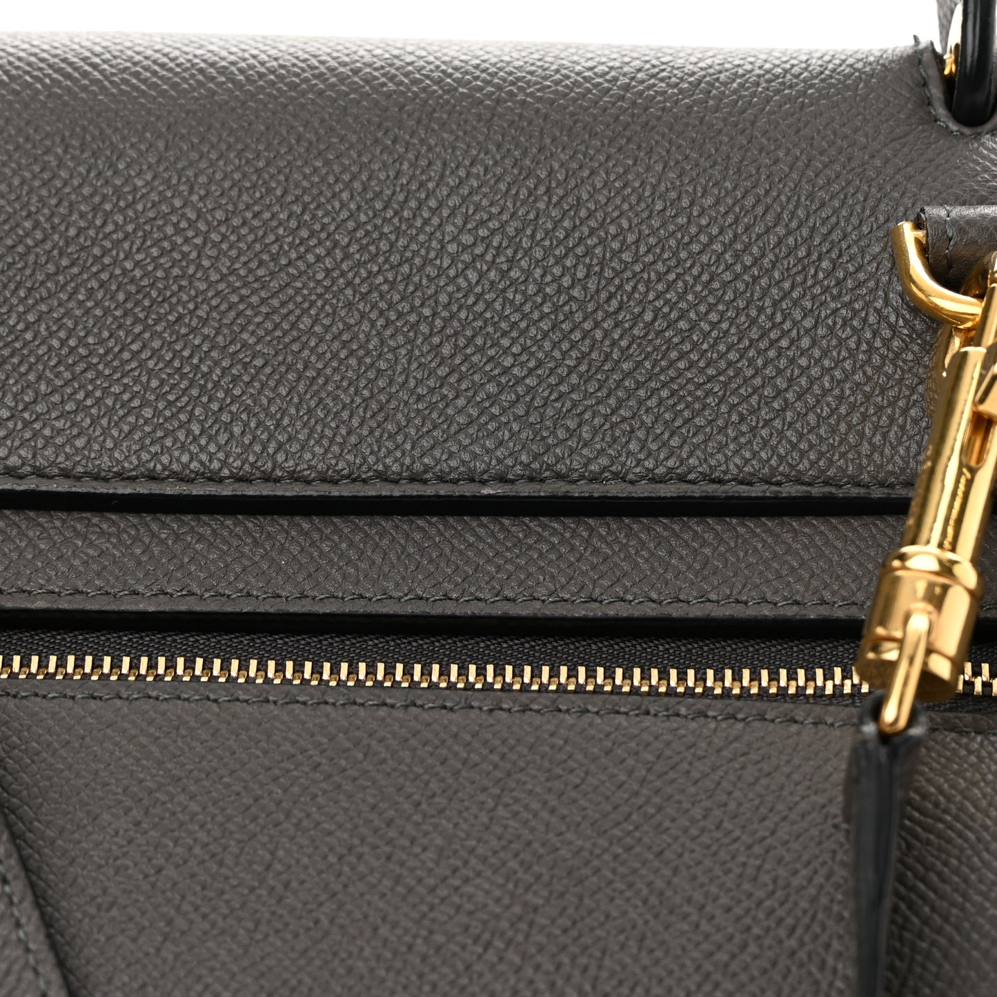 Baby Grained Calfskin Micro Belt Bag Grey