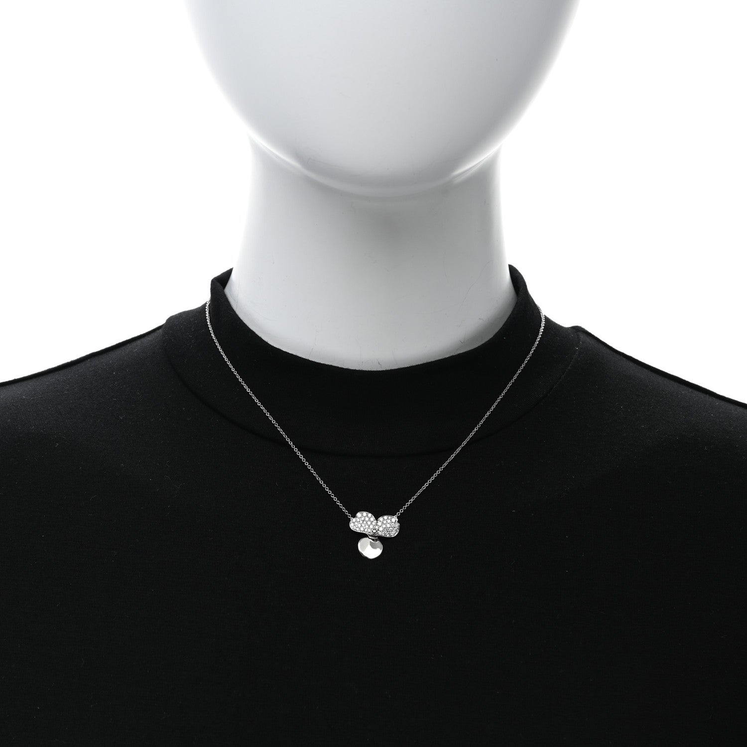 Tiffany Platinum Diamond Paper Flowers Pendant Necklace 2 of 4