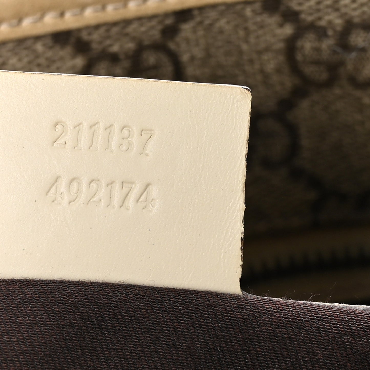 GG Supreme Monogram Medium Zippered Shopping Tote Off White