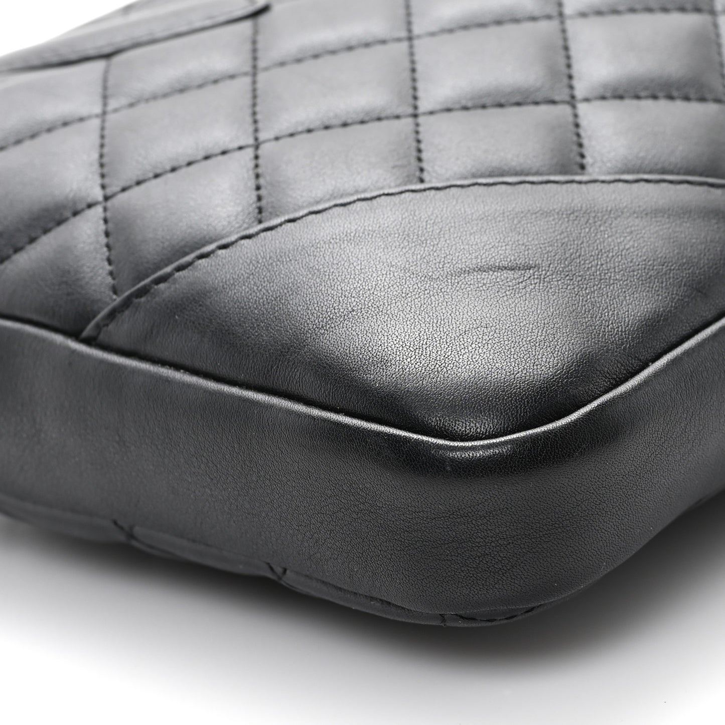 Calfskin Quilted Medium Cambon Messenger Black