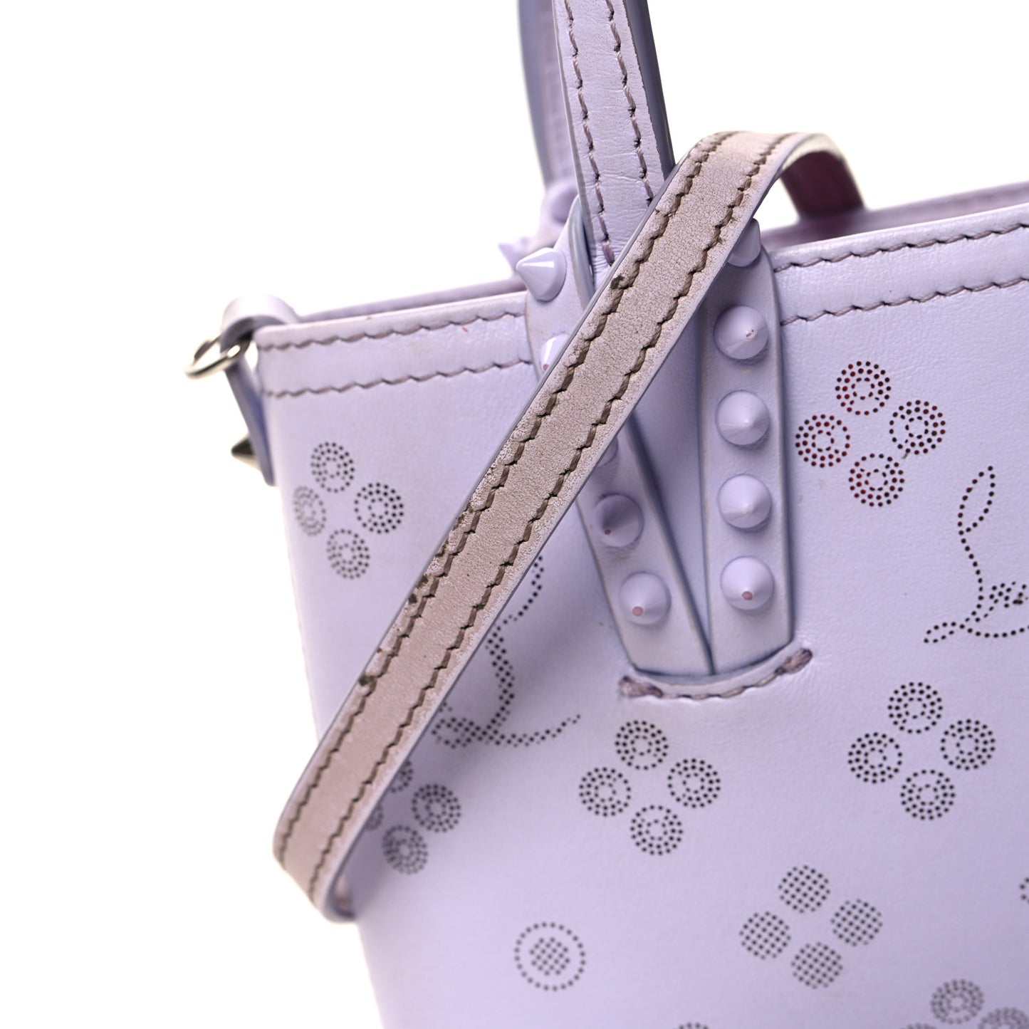 Calfskin Loubinthesky Mini East West Cabata Tote Lavender