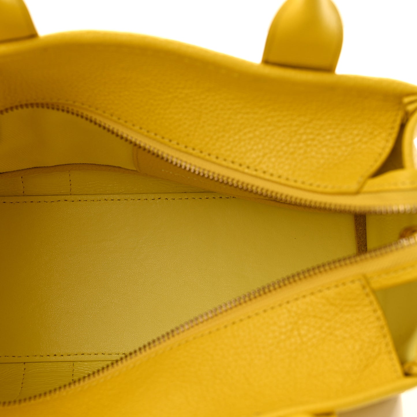 Grained Calfskin Small The Tote Bag Yellow