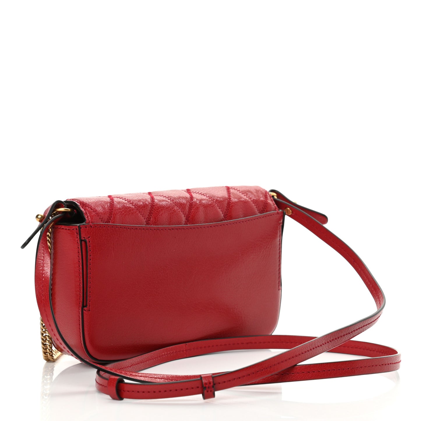 Goatskin Quilted GV3 Mini Pocket Convertible Bag Vermillon