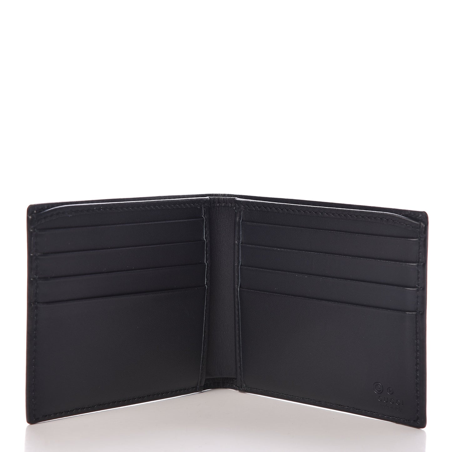 GG Supreme Monogram Blooms Bi-Fold Wallet Beige Blue Navy