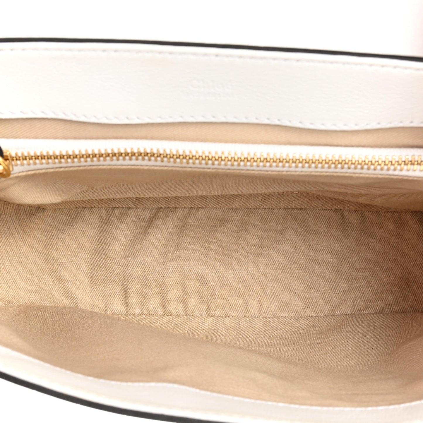Calfskin Crocodile Embossed Small C Double Carry Brilliant White