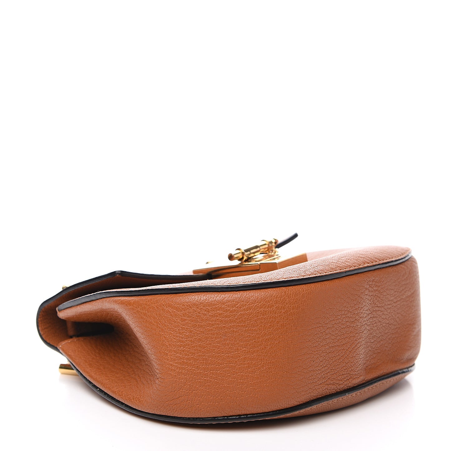 Grained Lambskin Mini Drew Shoulder Bag Caramel