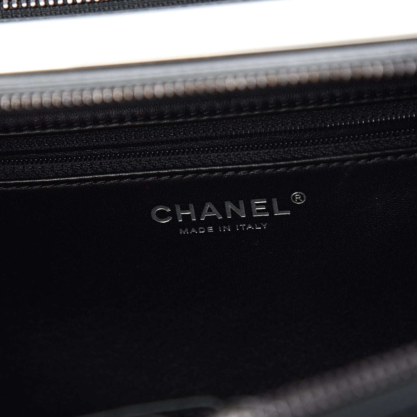 Calfskin Small Trendy CC Bowling Bag Black