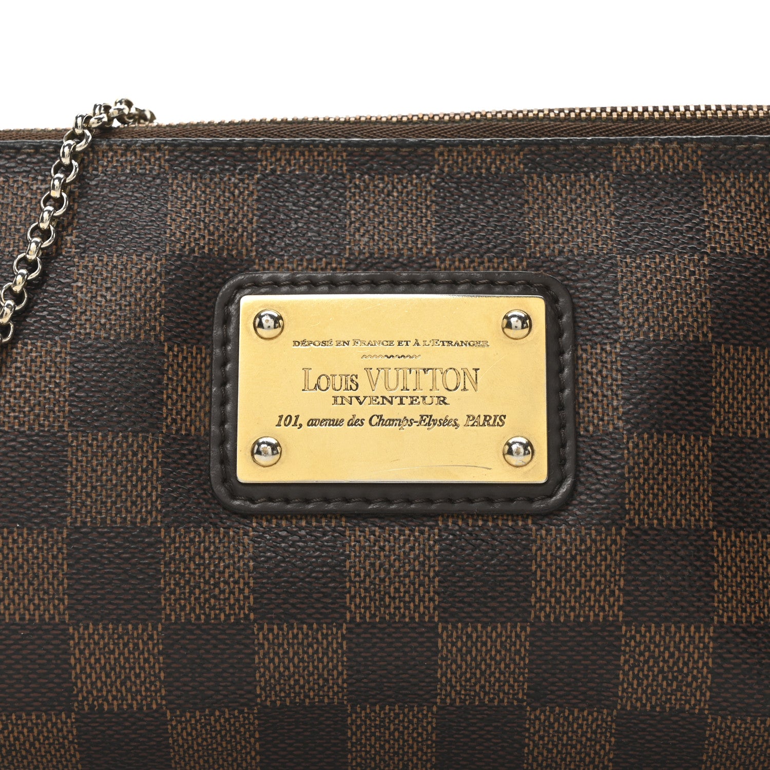 Louis Vuitton Damier Ebene Eva Clutch 7 of 9