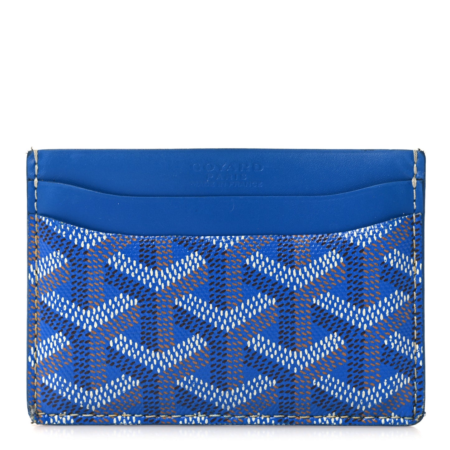 Goyardine Saint Sulpice Card Holder Sky Blue