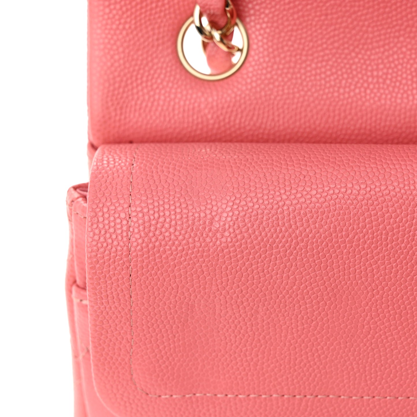 Caviar Quilted Small Double Flap Pink