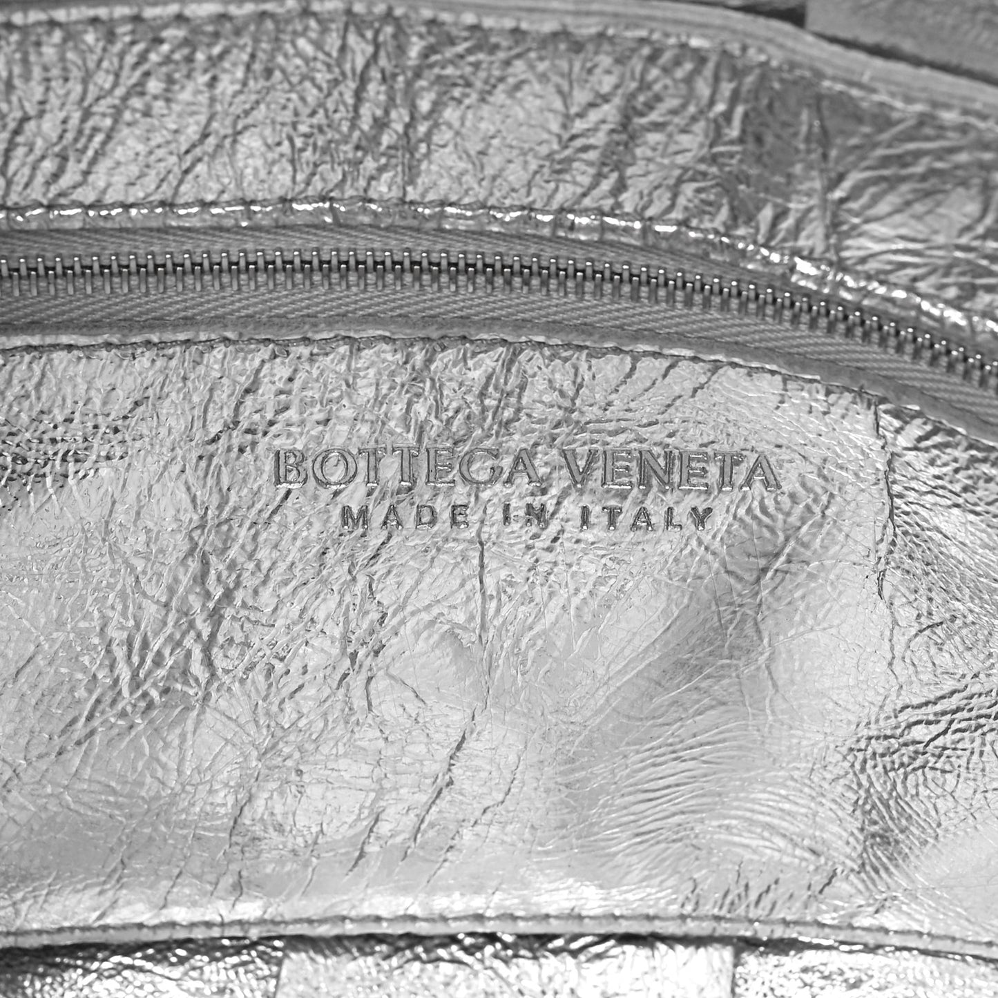 Metallic Lambskin Maxi Intrecciato Cassette Crossbody Bag Silver