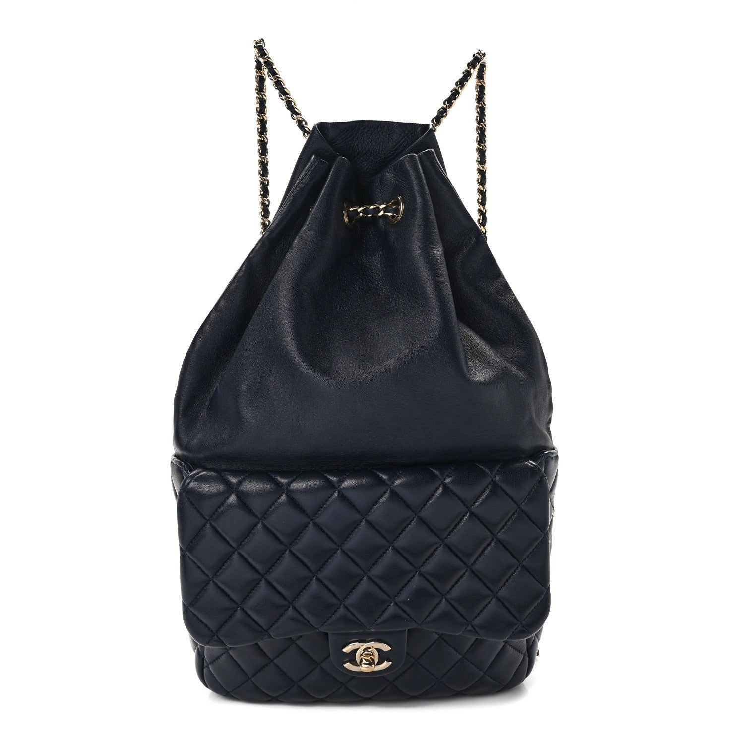 Chanel Lambskin Quilted Large In Seoul Backpack Navy 1 of 8