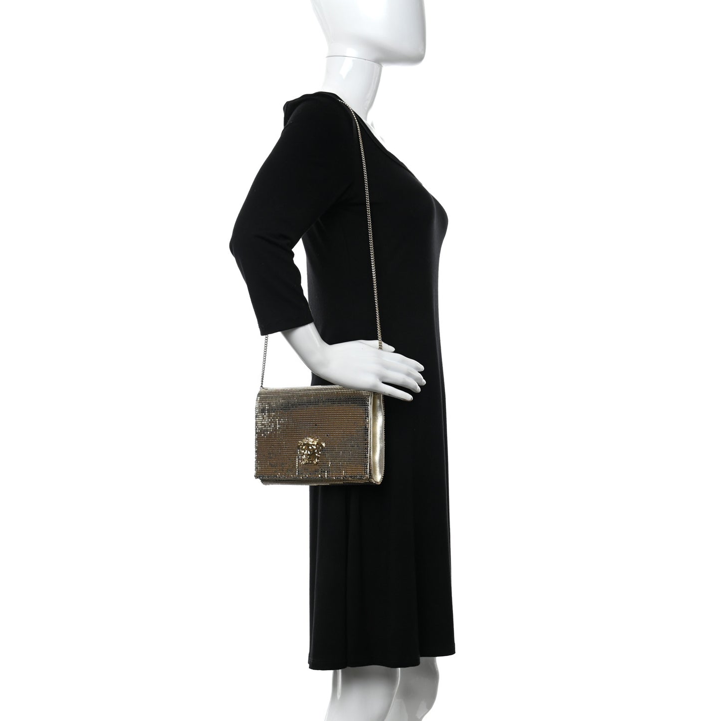 Chainmail Palazzo Evening Bag Gold