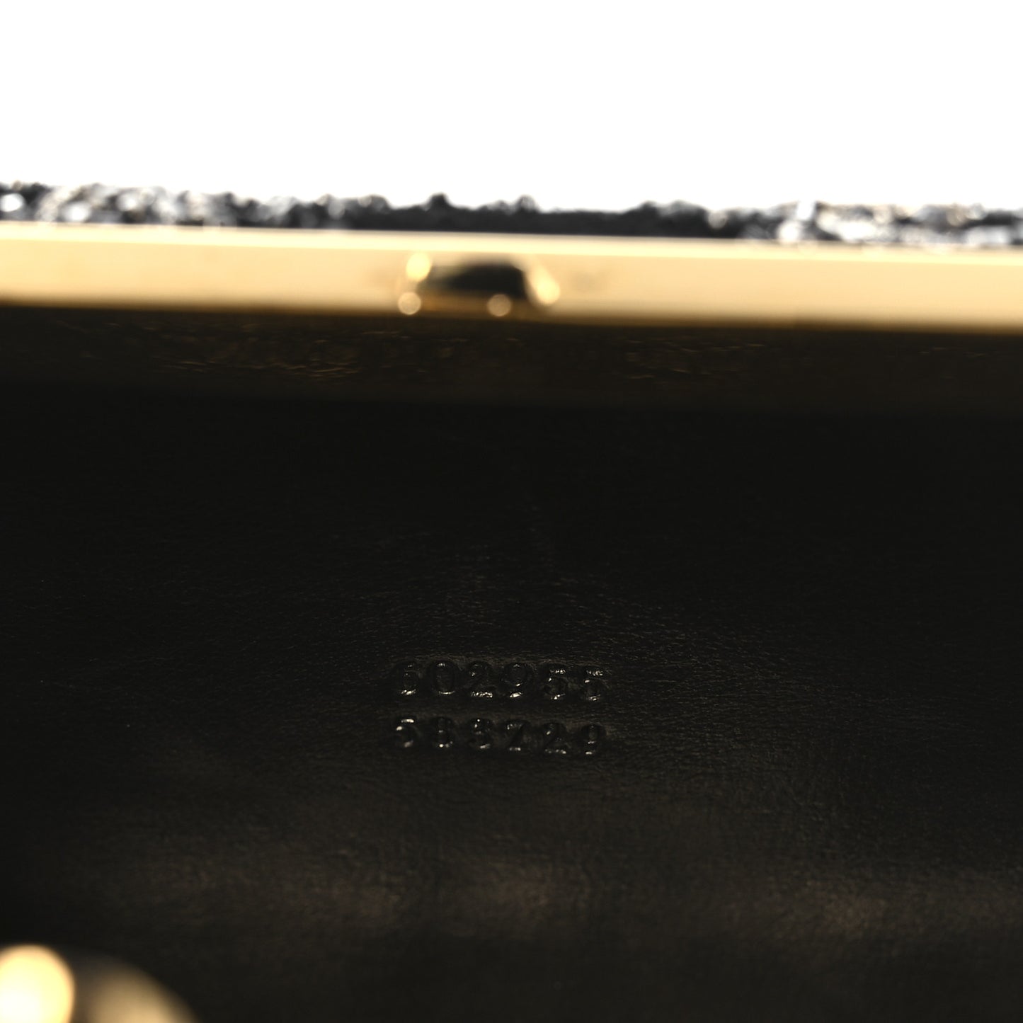 Suede Embroidered Knuckle Box Clutch Black