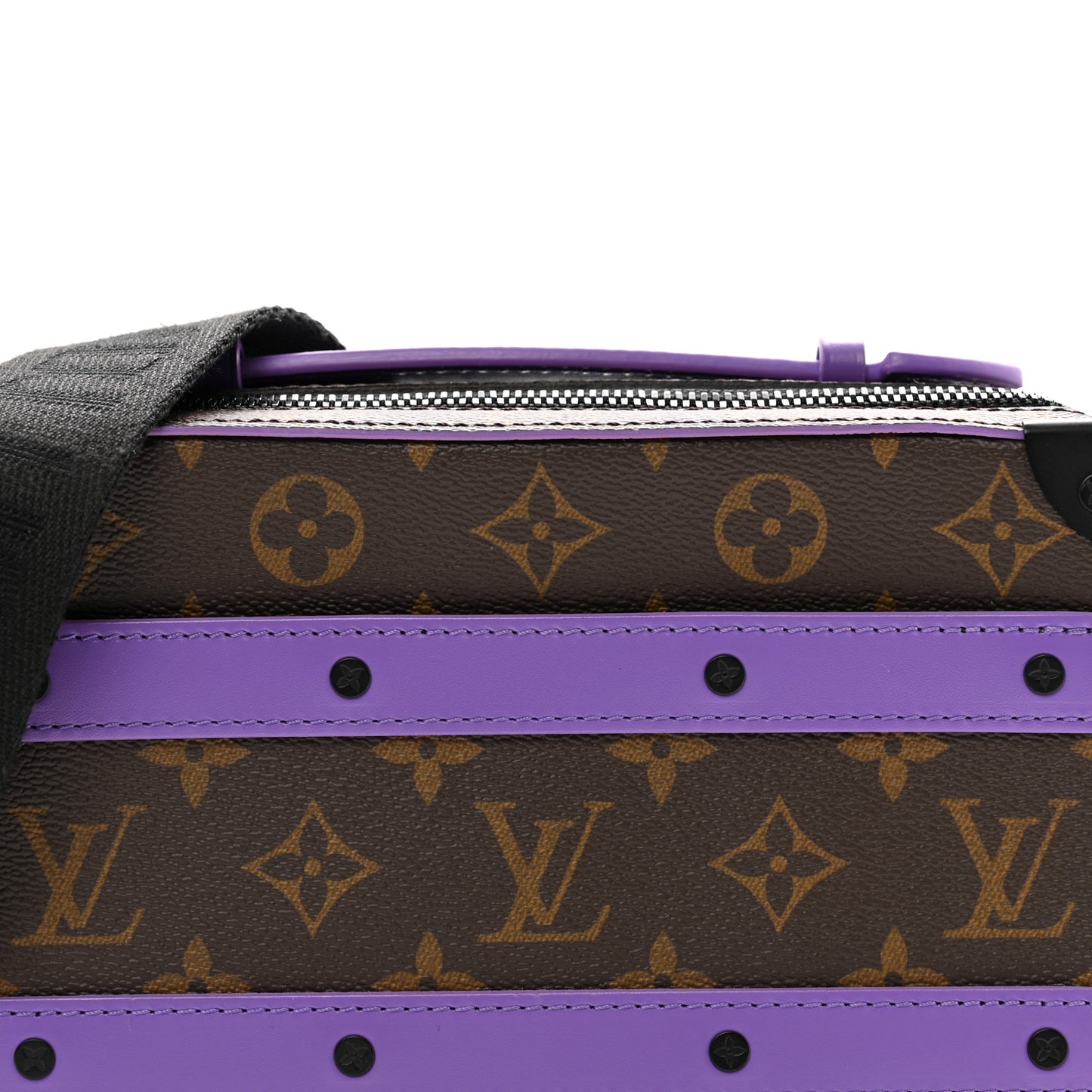 Monogram Macassar Handle Soft Trunk Purple