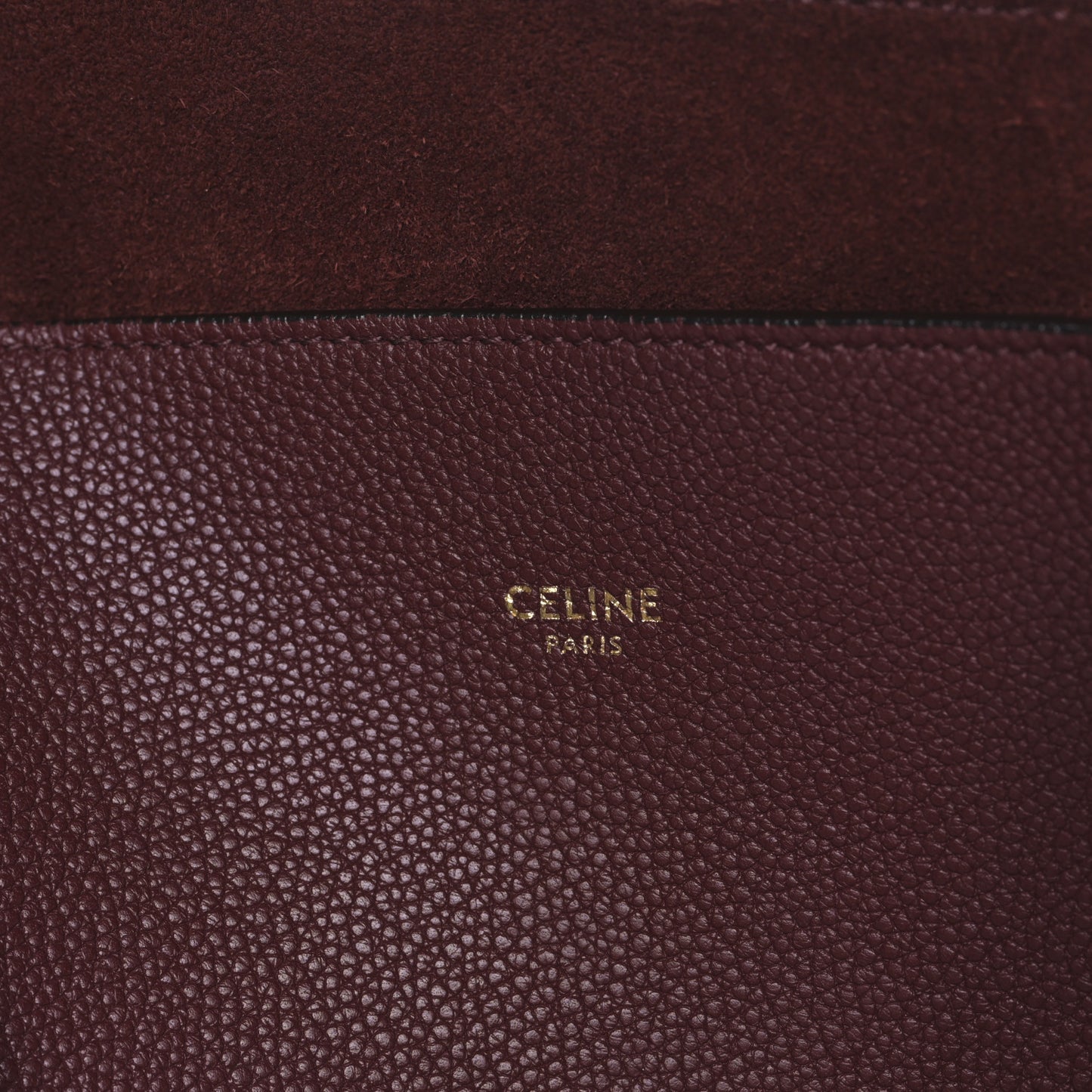 Soft Grained Calfskin Small Belt Cabas Phantom Burgundy
