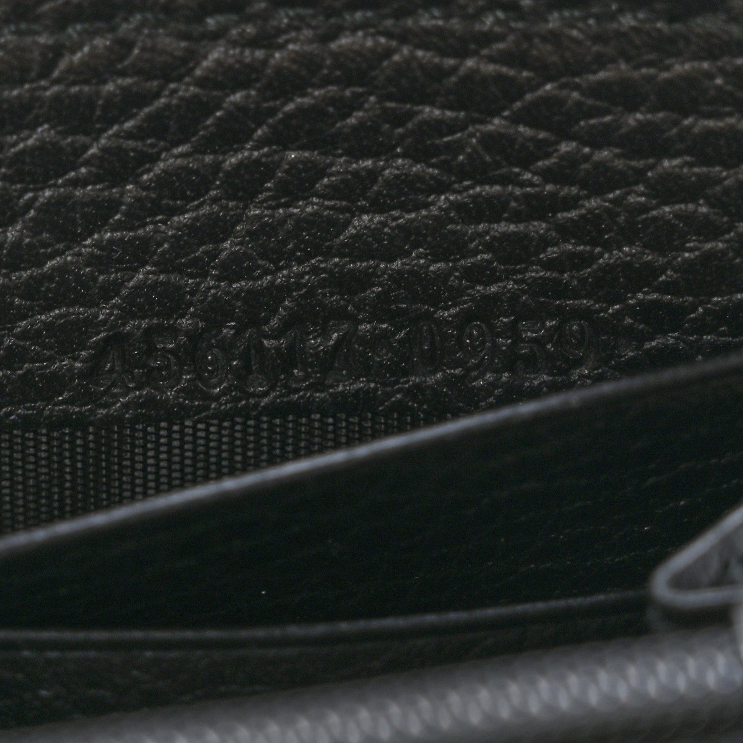 Gucci Dollar Calfskin GG Marmont Zip Around Wallet Black 7 of 11