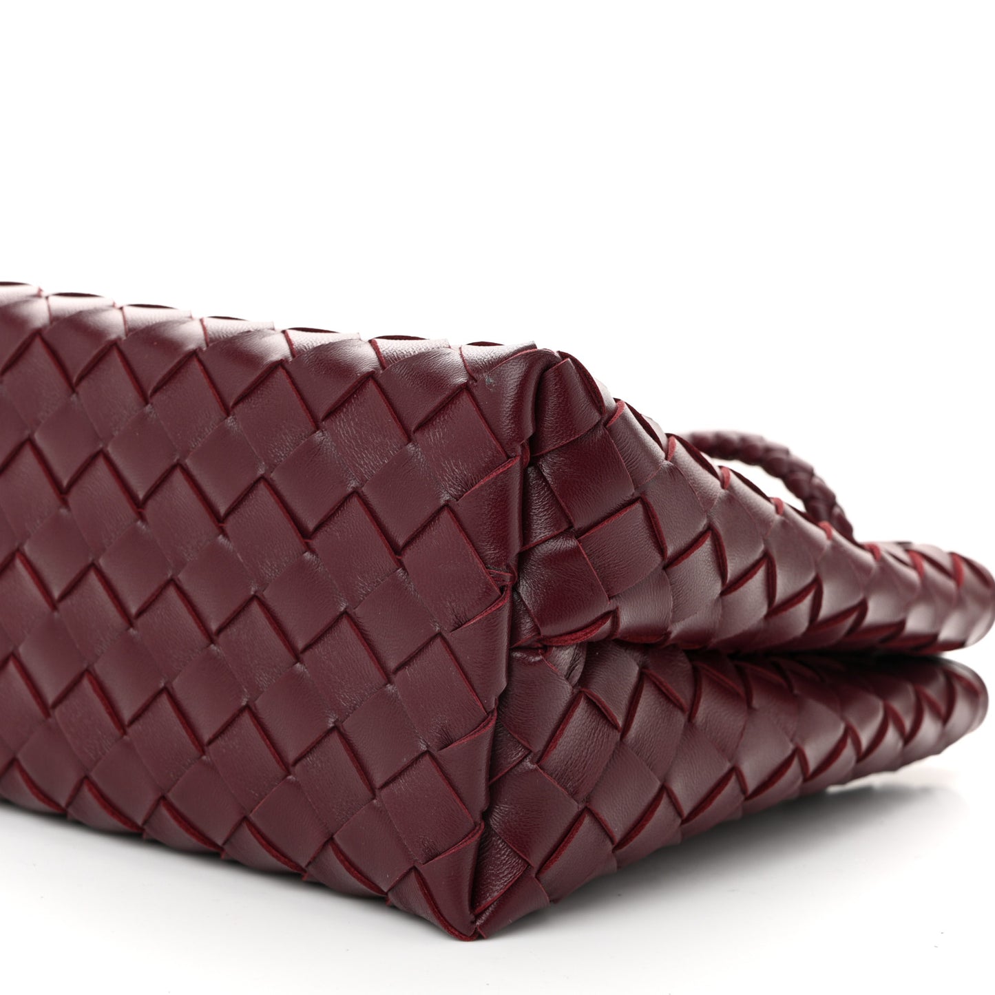 Nappa Intrecciato Small Andiamo Shoulder Bag Barolo