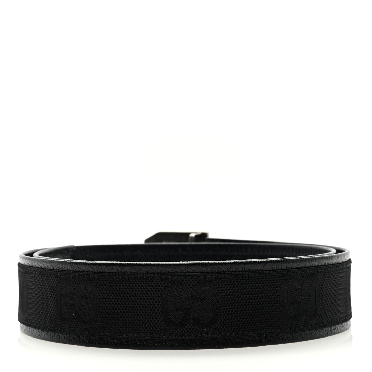 Econyl Nylon Monogram Off The Grid Belt Logo Buckle Belt 85 34 Black