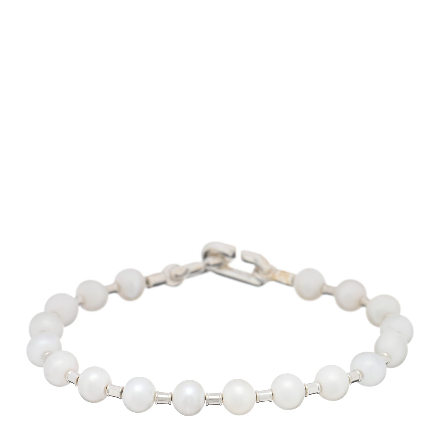 Sterling Silver Pearl 5-6mm HardWear Bracelet