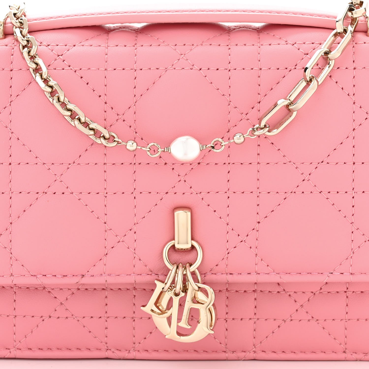 Christian Dior Lambskin Cannage Mini My Dior Bag Pink 7 of 9