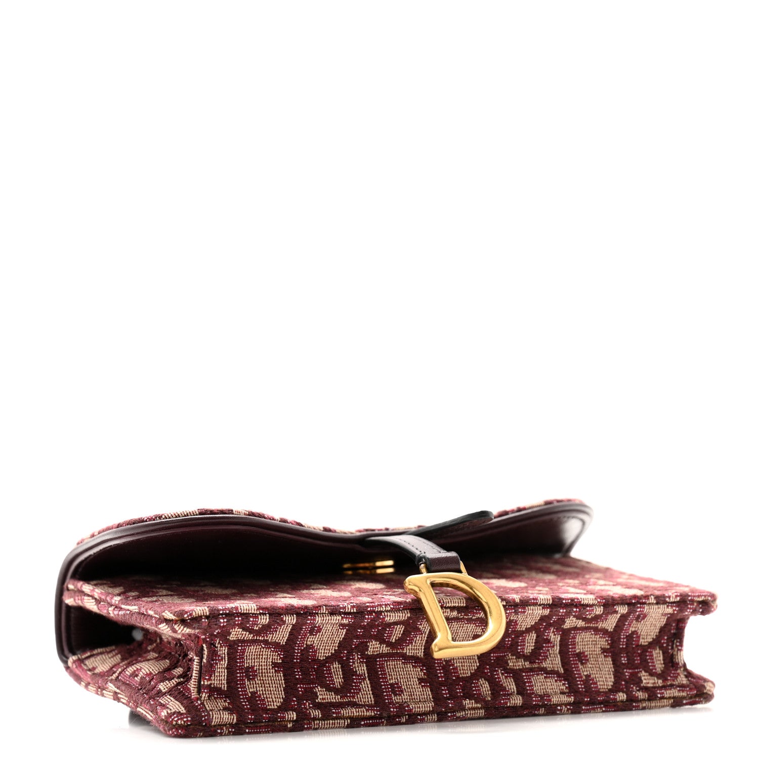 Christian Dior Oblique Saddle Belt Bag Bordeaux 4 of 11