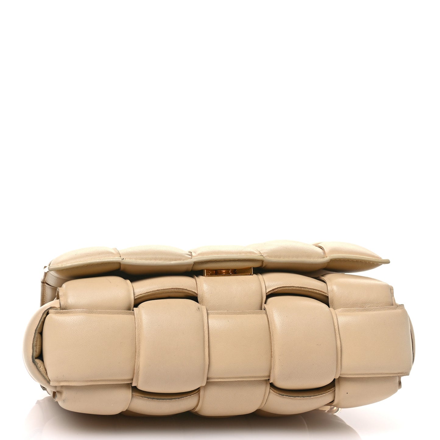 Lambskin Maxi Intrecciato Padded Chain Cassette Crossbody Bag Porridge
