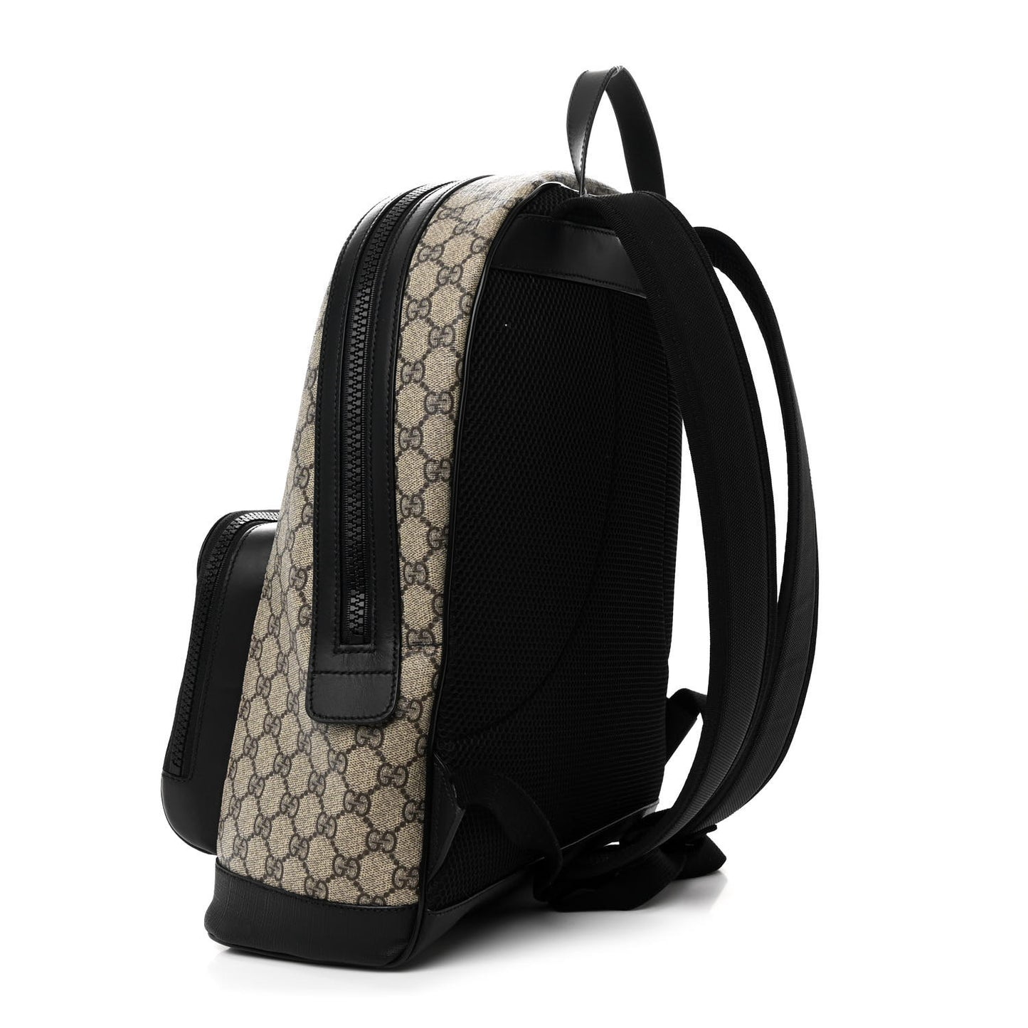 GG Supreme Monogram Medium Backpack Black