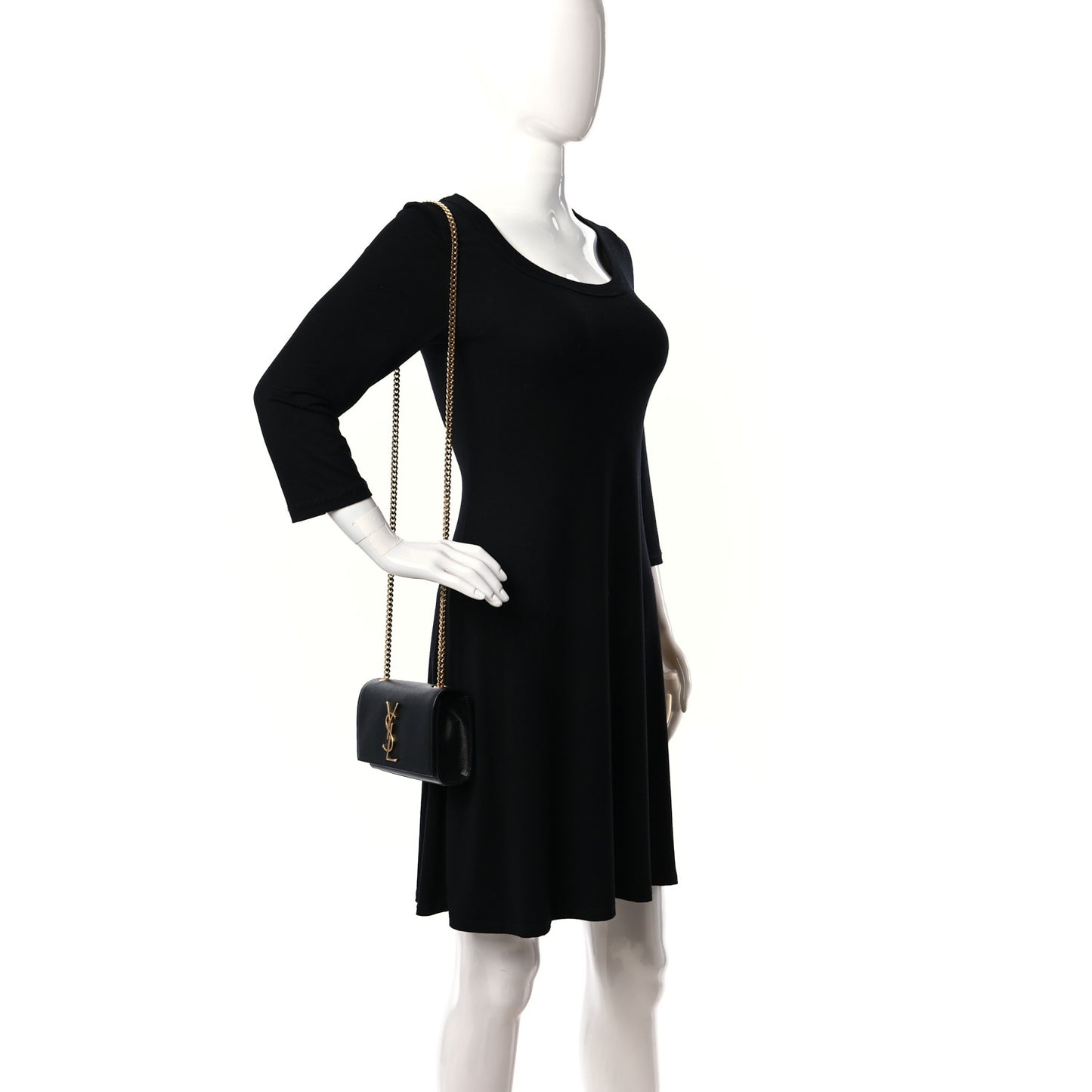 Grain De Poudre Small Monogram Kate Satchel Black