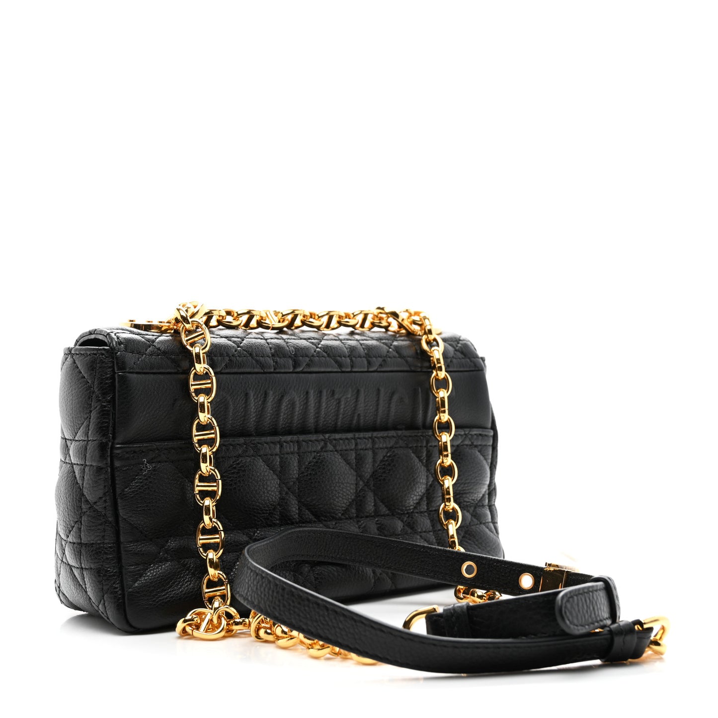 Calfskin Cannage Small Caro Bag Black