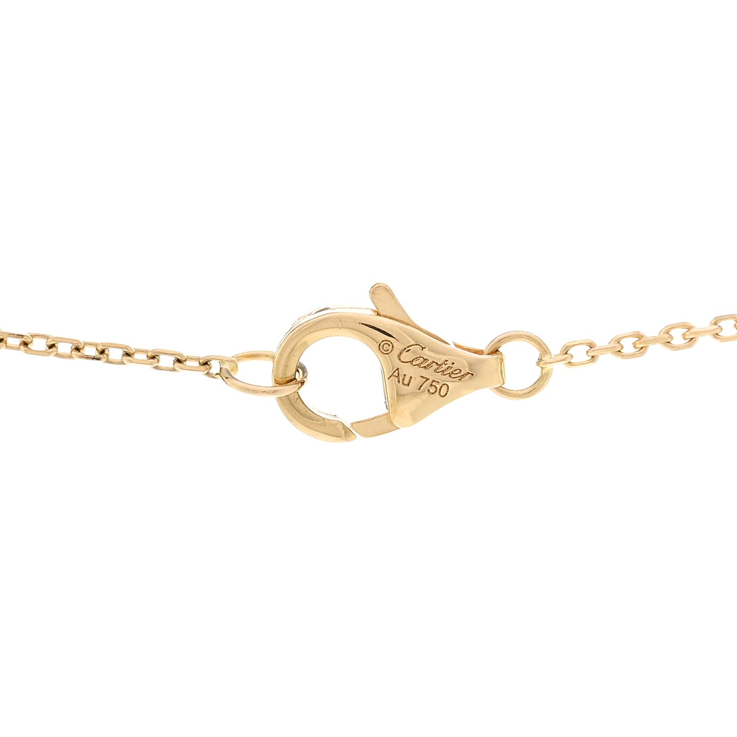 18K Yellow Gold Diamond Chrysoprase XS Amulette de Cartier Pendant Necklace