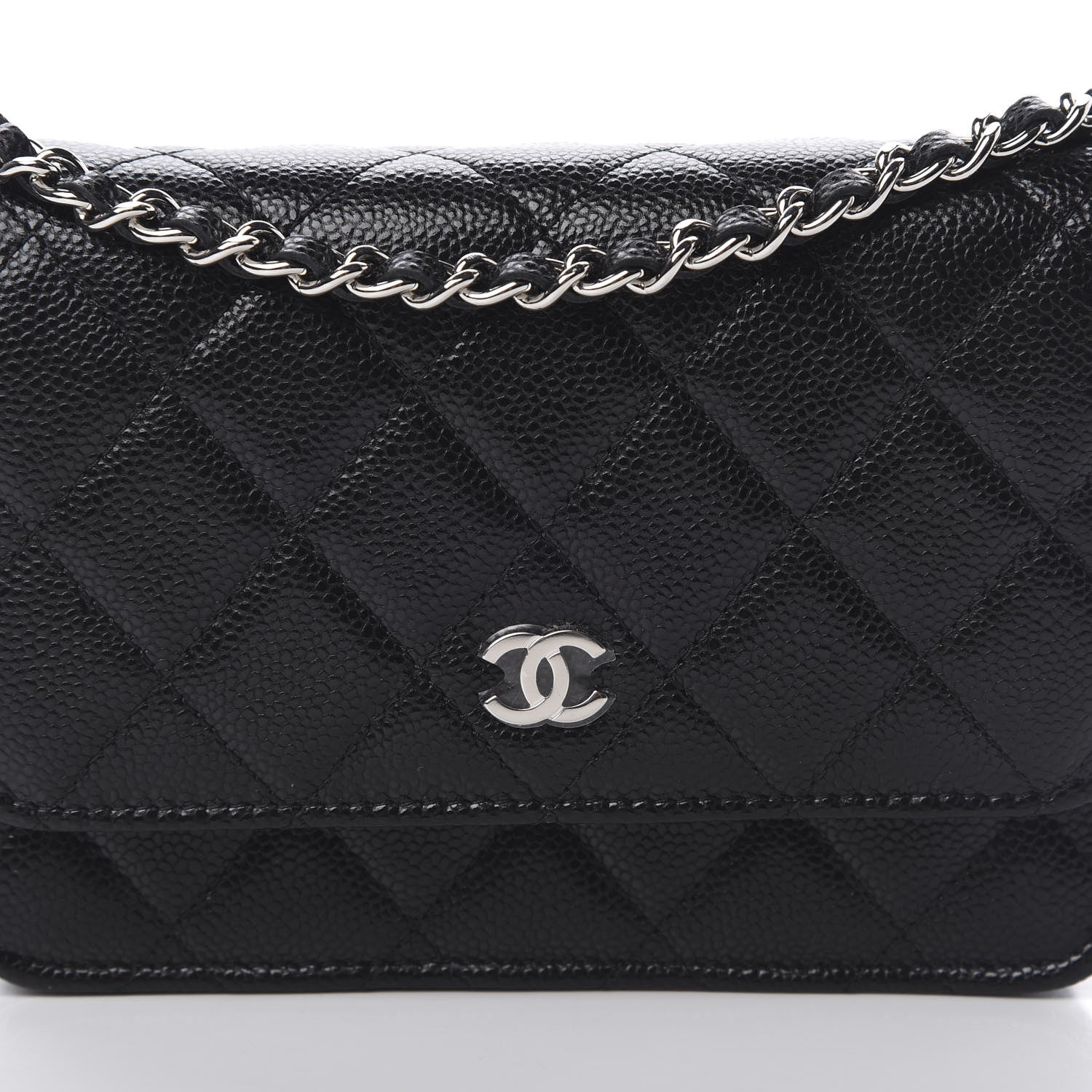 Chanel Caviar Quilted Mini Wallet On Chain WOC Black 8 of 11