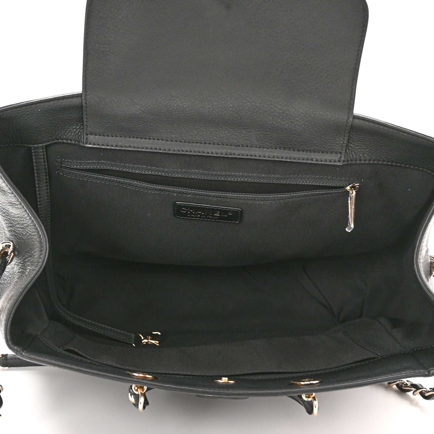 Chanel Bullskin Stitched Medium Shopping Bag Black 5 of 11