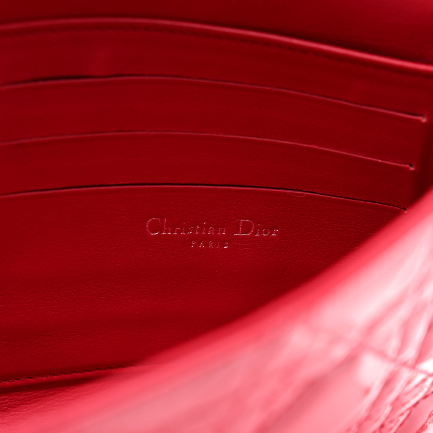 Patent Cannage Miss Dior Promenade Pouch Fuchsia