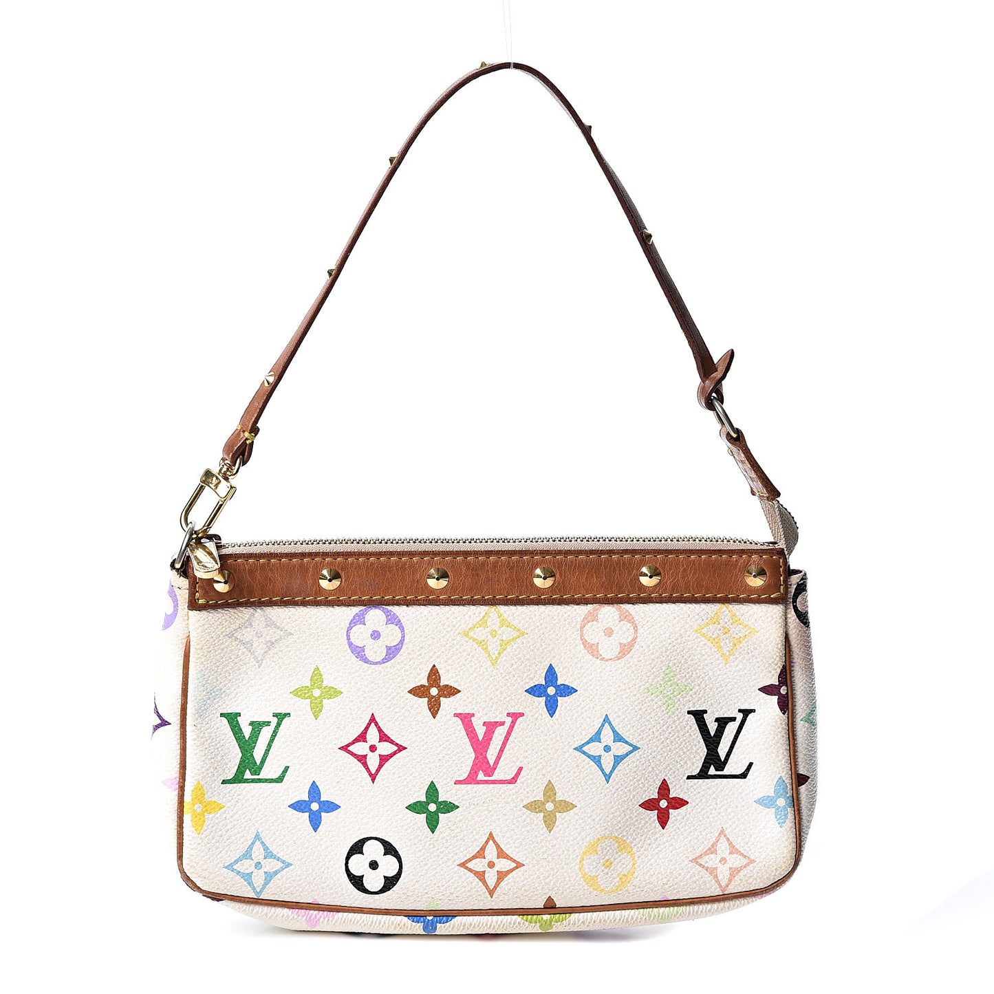 Monogram Multicolor Pochette Accessories White