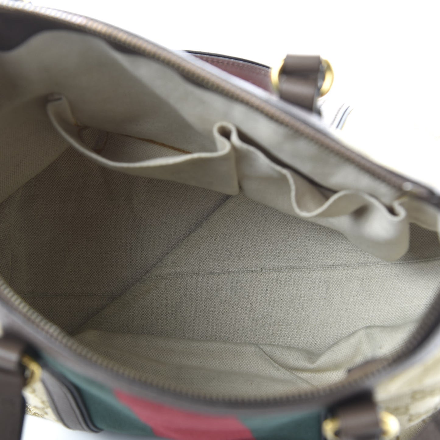 Monogram Web Rania Top Handle Bag Brown