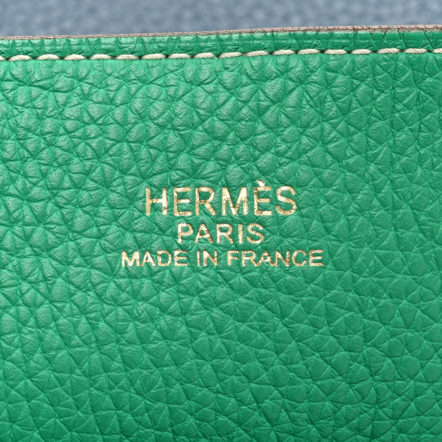 Hermes Taurillon Clemence Double Sens 36 Reversible Tote Menthe Colvert 9 of 20